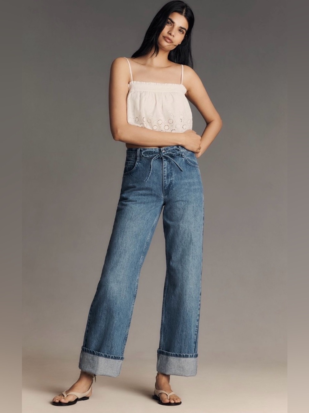 Anthropologie x Damson Madder Sylvie Tie Jeans Size 14 NWT